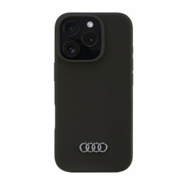 Audi Silicone Case iPhone 16 Pro 6.3" czarny|black hardcase AU-LSRIP16P-Q3|D1-BK