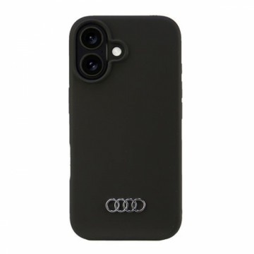 Audi Silicone Case iPhone 16 6.1" czarny|black hardcase AU-LSRIP16-Q3|D1-BK