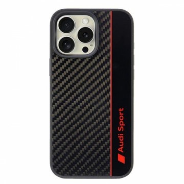 Audi Carbon Fiber Stripe iPhone 16 Pro Max 6.9" czarny|black hardcase AUS-TPUPCIP16PM-R8|D1-BK