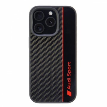 Audi Carbon Fiber Stripe iPhone 16 Pro 6.3" czarny|black hardcase AUS-TPUPCIP16P-R8|D1-BK