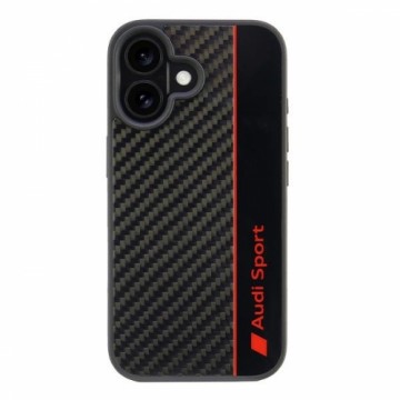 Audi Carbon Fiber Stripe iPhone 16 6.1" czarny|black hardcase AUS-TPUPCIP16-R8|D1-BK