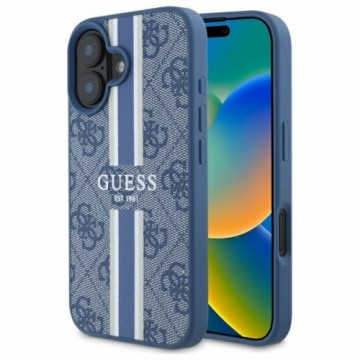 Guess GUHMP16SP4RPSB iPhone 16 6.1" niebieski|blue hardcase 4G Printed Stripes MagSafe