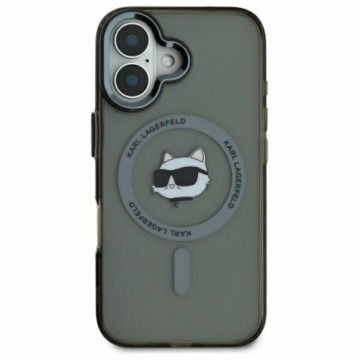 Karl Lagerfeld KLHMP16LHLSCHK iPhone 16 Pro 6.3" czarny|black hardcase IML Metal Choupette Head MagSafe