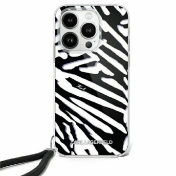 Karl Lagerfeld KLHCP16XHZBPKCCK iPhone 16 Pro Max 6.9" czarny|black hardcase IML Zebra Pattern & Cord