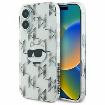 Karl Lagerfeld KLHCP16SHKLPCHT iPhone 16 6.1" przezroczysty|transparent hardcase IML Choupette Head Electroplated