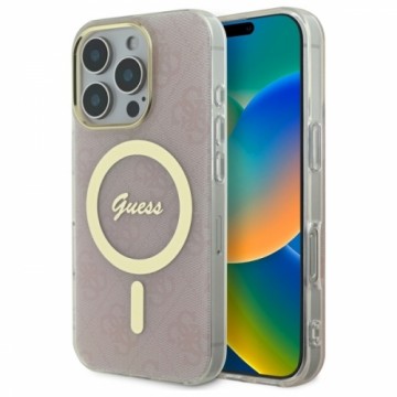 Guess GUHMP16XH4STP iPhone 16 Pro Max 6.9" różowy|pink hardcase IML 4G MagSafe