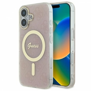 Guess GUHMP16SH4STP iPhone 16 6.1" różowy|pink hardcase IML 4G MagSafe