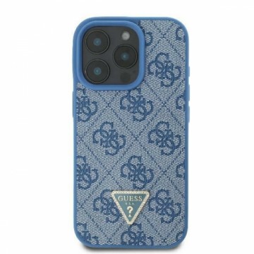 Guess GUHCP16SP4TDSCPB iPhone 16 6.1" niebieski|blue hardcase Leather Metal Logo Strass Crossbody