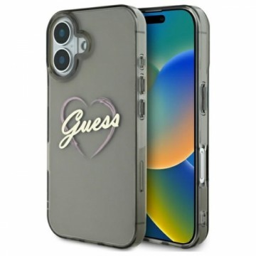 Guess GUHCP16SHCHGSPK iPhone 16 6.1" czarny|black hardcase IML Heart