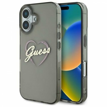 Guess GUHCP16MHCHGSPK iPhone 16 Plus 6.7" czarny|black hardcase IML Heart