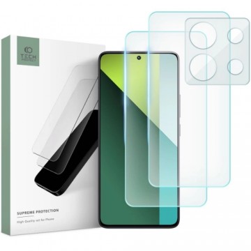 Tech-Protect Supreme Set for Xiaomi Redmi Note 13 Pro 5G | Poco X6 5G 2x Tempered Glass for Display | Tempered Glass for Camera