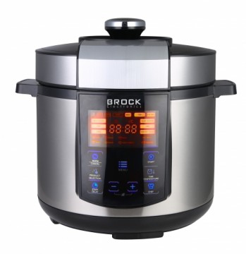 Brock Electronics Цифровая мультиварка-скороварка, 6 л, 1000 Вт. 230В.