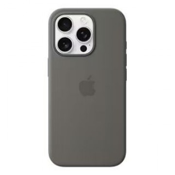 Apple   iPhone 16 Pro Silicone Case with MagSafe - Stone Gray