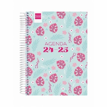 Diary Finocam COOL Multicolour Quarto 15,5 x 21,2 cm 2024-2025 Floral