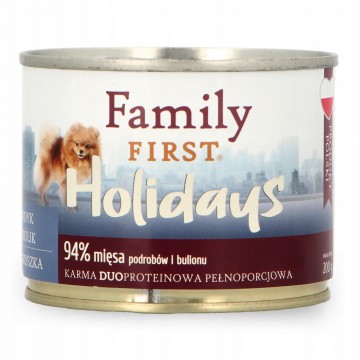 FAMILY FIRST Small Turkey, rabbit, pear - Wet dog food - 200 g