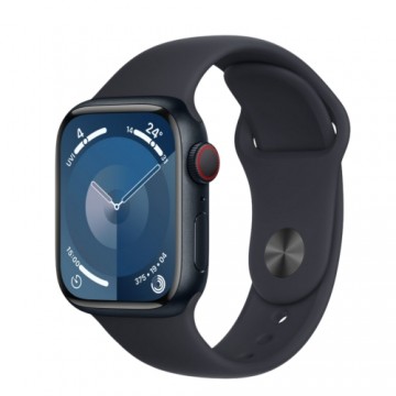 Apple Watch Series 9 41mm GPS + Cellular Aluminum - Midnight (Atjaunināts, stāvoklis kā jauns)