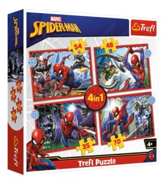 Пазл TREFL The heroic SpiderMan 4 in 1 4+ T34384