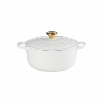 Le Creuset Кастрюля чугунная круглая Ø24см / 4,2л белая