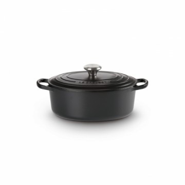 Le Creuset Чугунная кастрюля овальная 27см / 4,1л матовая черная