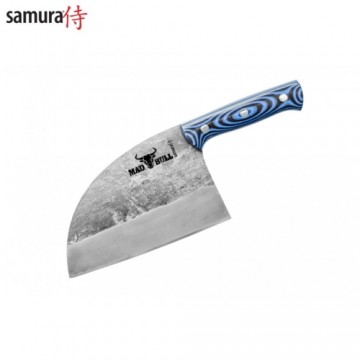 Samura MadBull Serbian Hatchet Choper 3х110x180мм with Black & Blue G10 Handle Aus-8 60 HRC