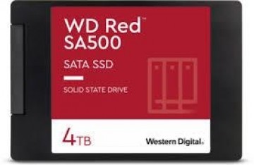 SSD|WESTERN DIGITAL|Red SA500|4TB|SATA 3.0|Write speed 520 MBytes/sec|Read speed 560 MBytes/sec|2,5"|TBW 500 TB|MTBF 1750000 hours|WDS400T2R0A