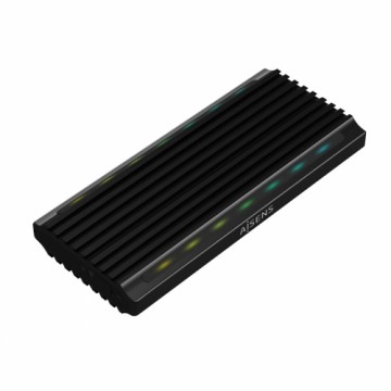 Чехол для жесткого диска Aisens ASM2-RGB012B USB Чёрный Ethernet LAN USB-C USB 3.2 Gen 2 (3.1 Gen 2)