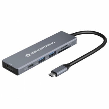 USB-разветвитель Conceptronic 110520207101 Серый 100 W