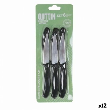 Peeler Knife Set Quttin Basic 6 Pieces 19,5 x 2 x 1 cm (12 Units)