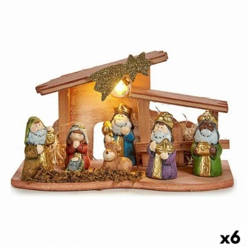 Krist+ Ziemassvētku Laika Komplekts LED Licht Daudzkrāsains Koks Keramika 26 x 14 x 12 cm (6 gb.)