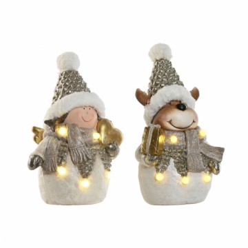 Christmas bauble Home ESPRIT White Golden 28 x 18,5 x 43 cm (2 Units)