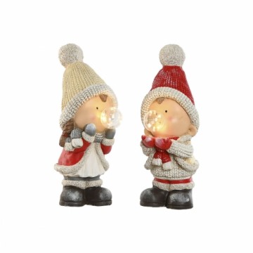 Christmas bauble Home ESPRIT White Red Beige 16,5 x 22 x 45 cm (2 Units)