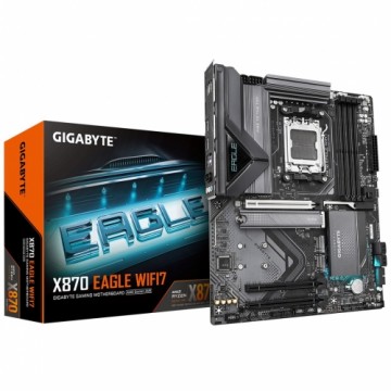 GIGABYTE X870 EAGLE WIFI7 Motherboard - Supports AMD Ryzen 9000 CPUs, 14+2+2 phases VRM, up to 8000MHz DDR5 (OC), 4xPCIe 5.0 + 3xM.2, Wi-Fi 7, 2.5GbE LAN, USB 3.2 Gen 2x2