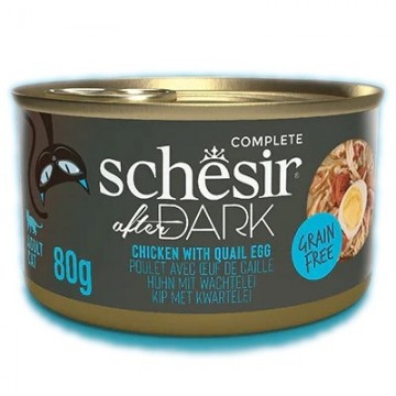 Agras Pet Foods SCHESIR After Dark Chicken fillet with quail egg in broth - wet cat food - 80g