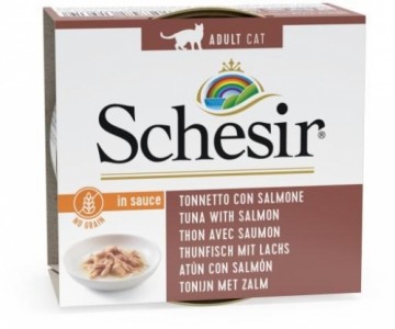 Agras Pet Foods SCHESIR Tuna with salmon in sauce - wet cat food - 70g