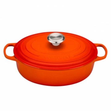 Le Creuset Кастрюля чугунная овальная Ø27см / 3,4л оранжевая