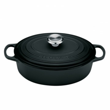 Le Creuset Чугунная кастрюля овальная Ø27см / 3,4л матовая черная