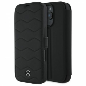 Mercedes MEBKP16X23RWRSK iPhone 16 Pro    Max 6.9" czarny|black bookcase MB Waves Leather