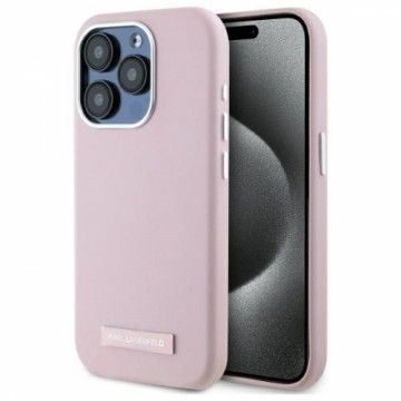 Karl Lagerfeld KLHMP15XPGMSRPP iPhone 15  Pro Max 6.7" różowy|pink hardcase FW Metal Plate MagSafe