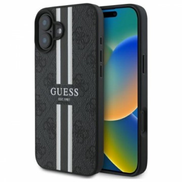 Guess GUHMP16SP4RPSK iPhone 16 6.1"       czarny|black hardcase 4G Printed Stripes MagSafe