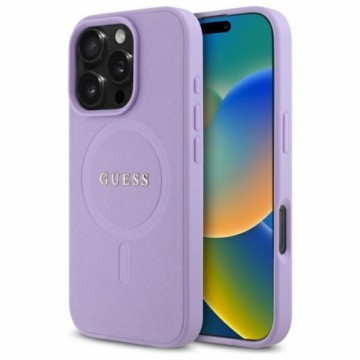 Guess GUHMP16LPSAHMCU iPhone 16 Pro 6.3"  fioletowy|purple hardcase Saffiano MagSafe