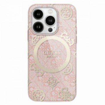 Guess GUHMP16LH4PYEEP iPhone 16 Pro 6.3"  różowy|pink hardcase IML Peony On 4G Background MagSafe