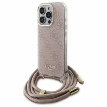 Guess GUHCP16XHC4SEP iPhone 16 Pro Max    6.9" różowy|pink hardcase Crossbody Cord 4G Print