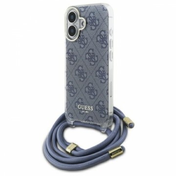 Guess GUHCP16SHC4SEB iPhone 16 6.1"       niebieski|blue hardcase Crossbody Cord 4G Print