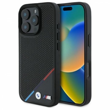 BMW BMHMP16X23PUPDK iPhone 16 Pro Max     6.9" czarny|black hardcase M Perforated Tricolor Line MagSafe