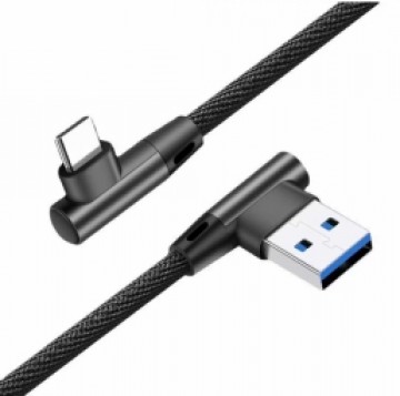 Kabelis Gembird USB Male - USB Type-C Male 1m Premium denim Angled Black