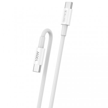 Jellico B22 Super Fast Universal USB-C to USB-C Data & Fast PD 100W 20V/5A Charger Cable 1m White