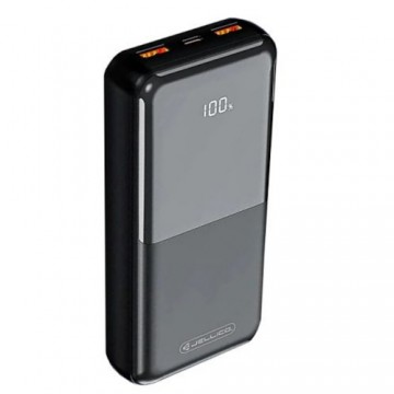 Jellico P29 20000mAh Быстрая зарядка Пауэрбанк Зарядное устройство 2x USB QC 22.5W / PD USB-C 20W Выход Черный