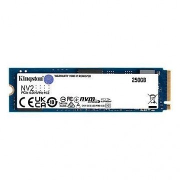 Kingston   SSD||NV2|250GB|M.2|PCIE|NVMe|Write speed 1300 MBytes/sec|Read speed 3000 MBytes/sec|2.2mm|TBW 80 TB|MTBF 1500000 hours|SNV2S/250G