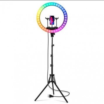 Visional   RL014-RGB LED ring light 36W 4500Lm 416+64(RGB) LED diam.44.5cm floor stand 200cm 3x phone holders