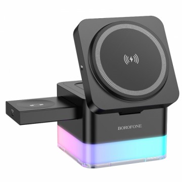 OEM Borofone Wireless induction charger BQ34 Square 3 in 1 15W black